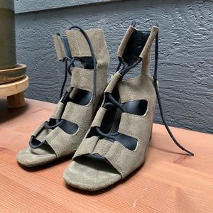 Urban Outfitters Suede Lace Up Heels